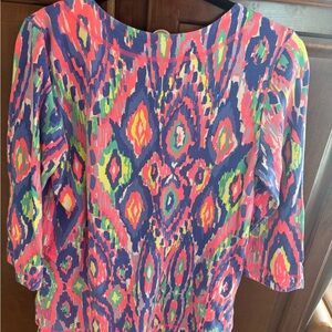 Lilly Pulitzer Colorful Geometric Long Sleeve Tunic